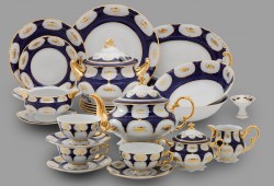 Чайно-столовый сервиз Кобальт Роза Leander арт.07162000-0443