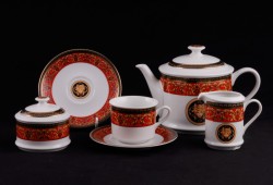Чайный сервиз Версаче Красная лента на 6 персон Сабина ар.02160725-B979
