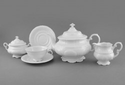Чайный сервиз " Белые Узоры"  Белый фарфор Leander (Леандер) арт.07160725-3001