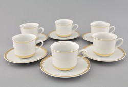 Набор чайных чашек низких с блюдцем 0,2 л. 6 шт. арт. 02160415-0511