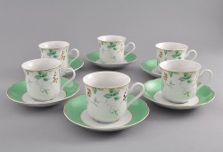 Набор чайных чашек высоких с блюдцем 0,2 л. арт.03160415-1381