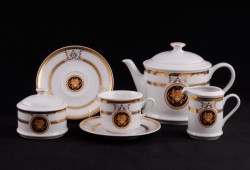 Чайный сервиз Версаче Золотая лента на 12 персон Сабина ар.02160755-A126